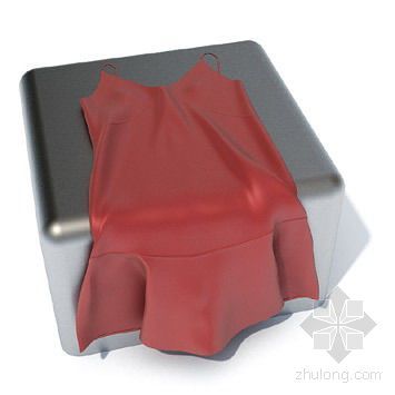 裙子3D模型资料下载-红色裙子