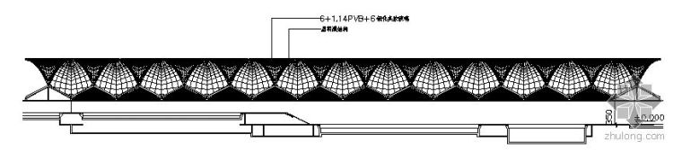 玻璃地弹门cad施工图资料下载-某游泳馆玻璃幕墙建筑设计施工图