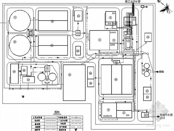 sbr污水厂厂平面布置图资料下载-污水处理厂平面布置图