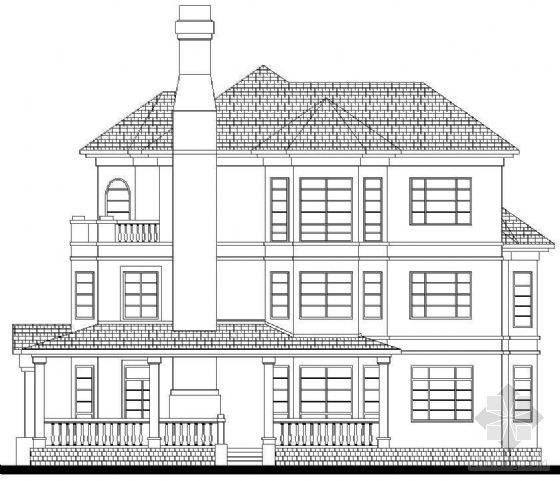 欧式别墅户型图纸资料下载-某三层欧式别墅建筑方案（C1户型）