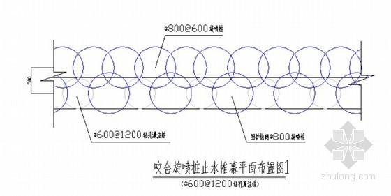 [北京]地铁附属结构基坑支护旋喷桩专项施工方案-咬合旋喷桩止水帷幕 