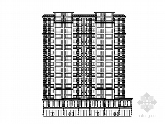 17层建筑图纸资料下载-[云南]17层现代风格剪力墙商住楼建筑施工图