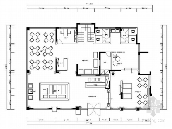 两层商业装修图资料下载-[武汉]中式风格两层售楼处室内装修图（含效果）
