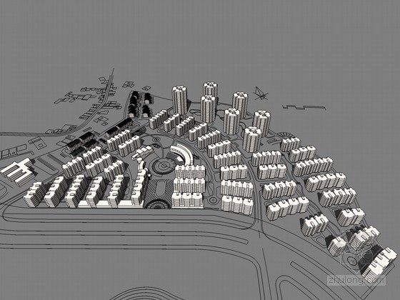 小区规划下载资料下载-小区规划SketchUp模型下载