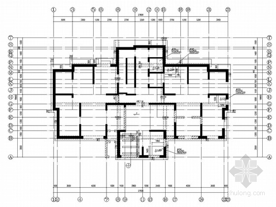 二层框架住宅资料下载-23层框架结构住宅结构施工图（仅地下室部分）