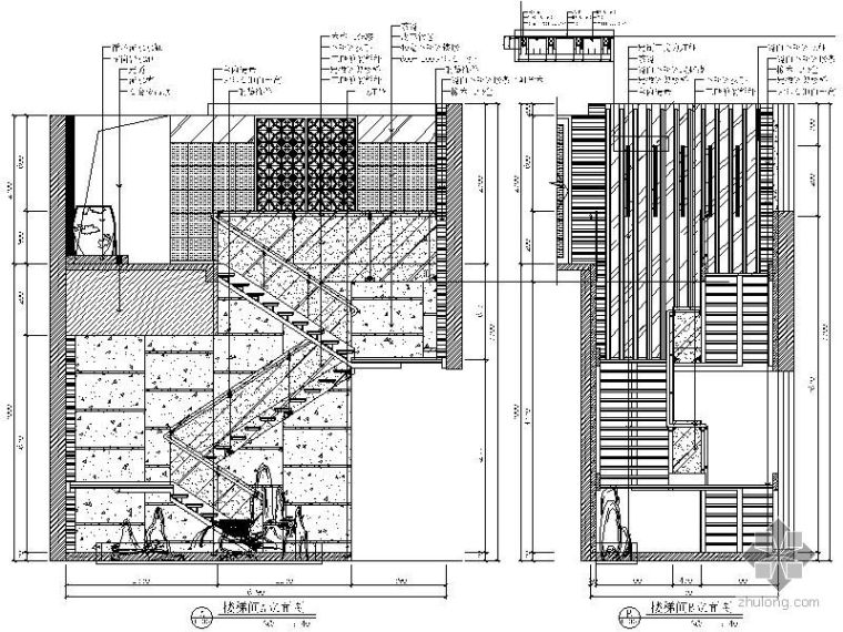 地下车库楼梯间钢结构资料下载-酒楼楼梯间详图
