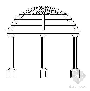 su欧式圆顶凉亭资料下载-欧式凉亭大样图