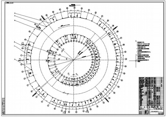 环形加热炉钢结构设计图资料下载-某&#8709;25m环形加热炉钢结构设计图