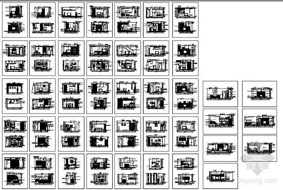 中式家具立面图库CAD资料下载-客厅立面图库