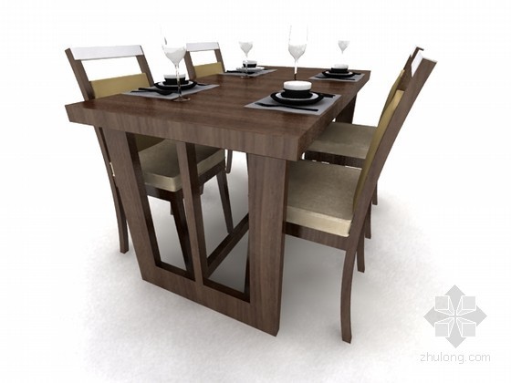 中式餐桌椅su模型资料下载-中式餐桌椅