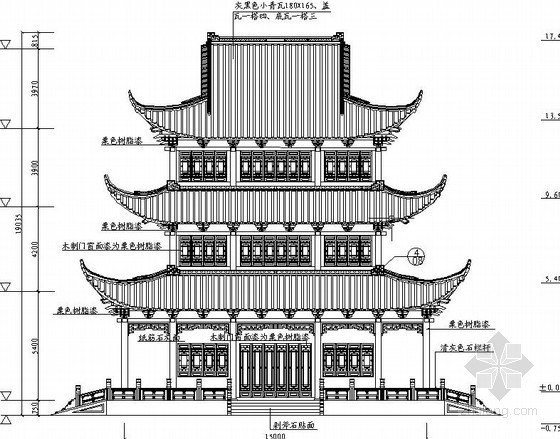 楼阁大样图资料下载-三层仿古殿施工详图