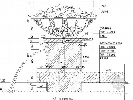 花钵图片资料下载-喷水花钵施工做法