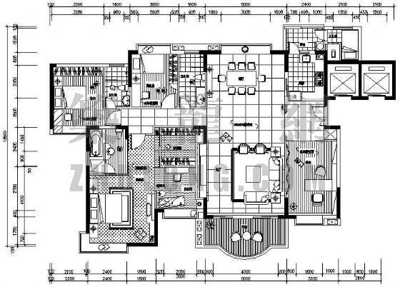 室内电路施工图纸资料下载-别墅室内装修施工图纸