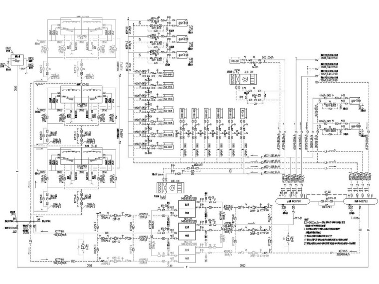 [湖南]地铁站交通建筑暖通空调系统设计施工图（大院出品）-水系统原理图.jpg