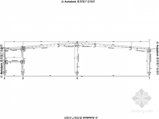 单层厂房dwg资料下载-局部二层，120米大跨度门式刚架单层厂房结构施工图