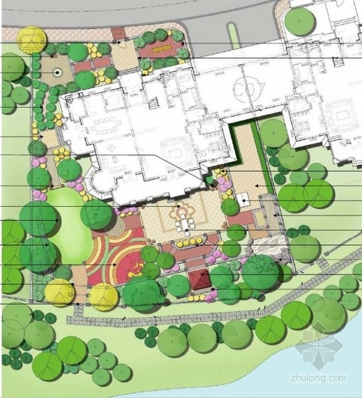 别墅庭院绿化设计方案资料下载-别墅区样板庭院景观设计方案