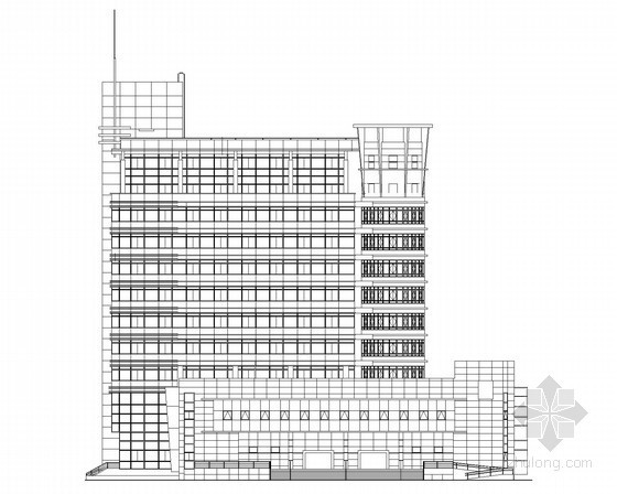 十一层办公楼建筑设计资料下载-某十一层现代办公楼建筑施工图