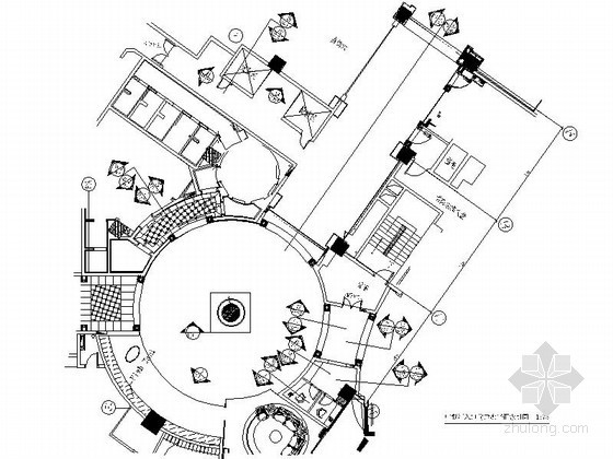 中餐厅室内设计CAD资料下载-中餐厅前公共走廊室内设计施工图