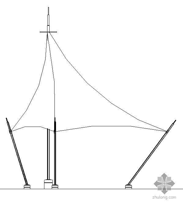 张拉膜亭子cad资料下载-张拉膜施工详图