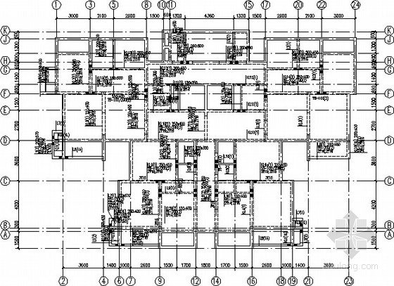 30层框剪结构公寓结构资料下载-30层带地下车库框剪住宅结构施工图