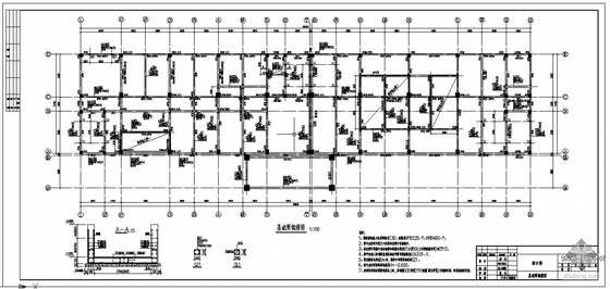 浴池钢筋图资料下载-[贵州]某六层框架综合楼结构设计图