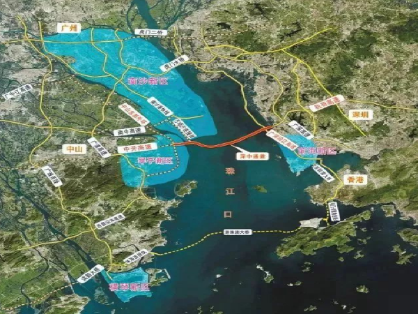 导流岛结构资料下载-中国又一座令人震撼的跨海大桥——深中通道，原来你也如此傲娇!