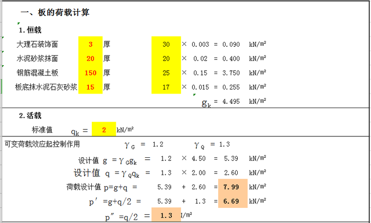 板配筋的计算资料下载-混凝土结构双向板配筋简易计算