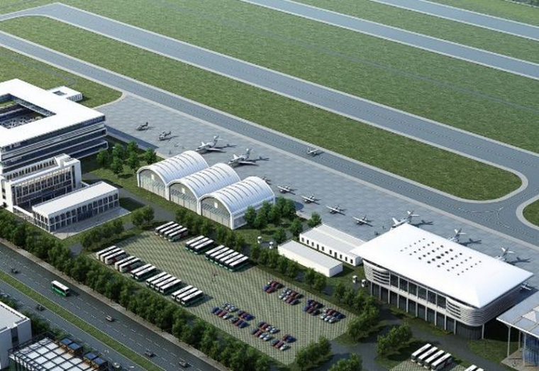 300跑道施工图cad资料下载-投资5.5亿武汉汉南通用机场1年内完工，可停放300架飞机