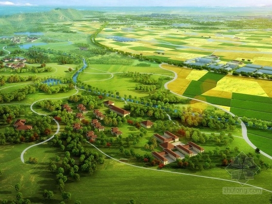 [江苏]综合性农业创新示范园规划方案-透视图 