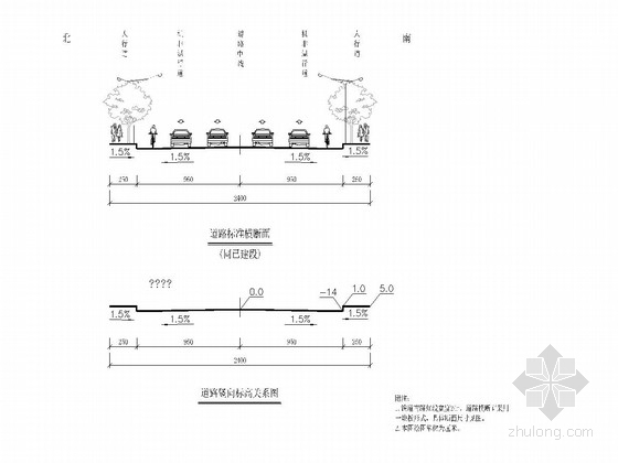 生态园桥设计图资料下载-[浙江]24m宽生态园道路初步设计图31张（含照明给排水）