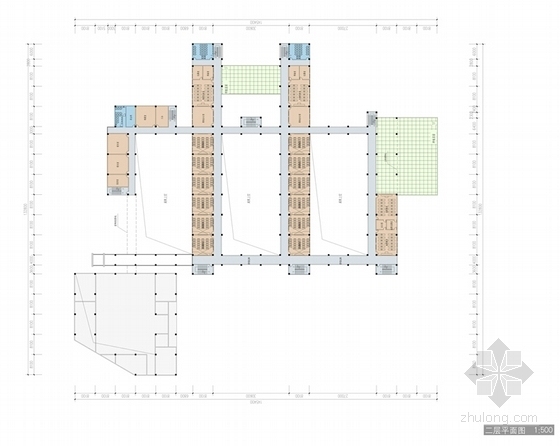 [江苏]现代风格四层小学规划设计方案文本-现代风格四层小学规划设计方案平面图