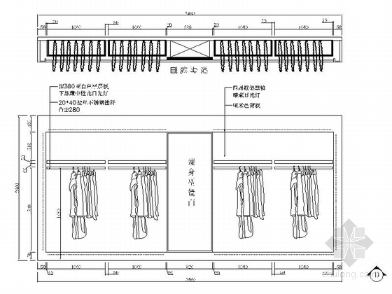 [贵州/河南]两店知名品牌女装专卖店室内设计施工图（含效果）-D立面
