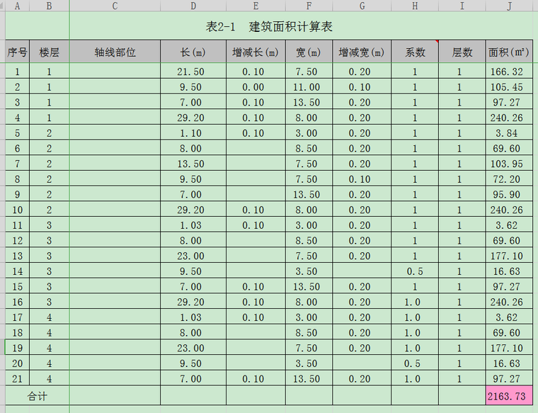 工程造价常用算量表格模板-捕获