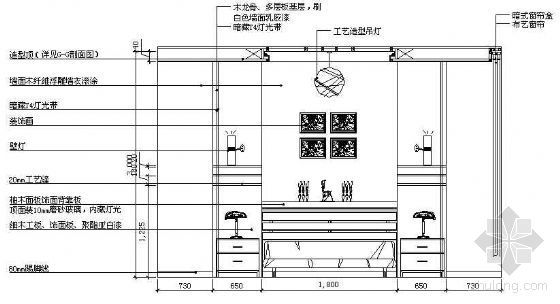 主卧室su资料下载-主卧室立面图