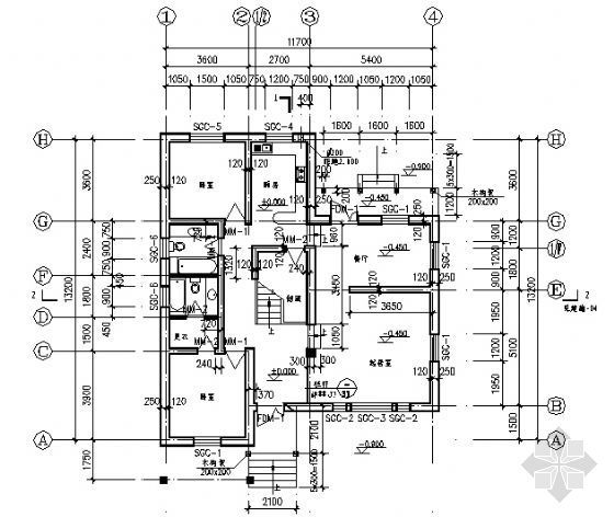 某二层别墅建筑设计施工图-3