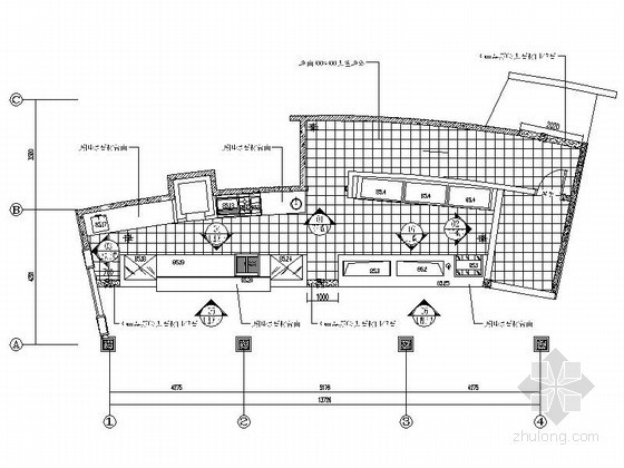 屋顶餐厅花园CAD资料下载-屋顶花园池畔餐厅设计施工图