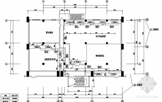 电厂集控楼施工方案资料下载-贵州某电厂集控室空调平面图
