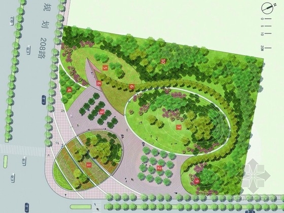 公园园区景观设计资料下载-[黑龙江]城市新区科技创新城产业园区部分地区景观设计方案