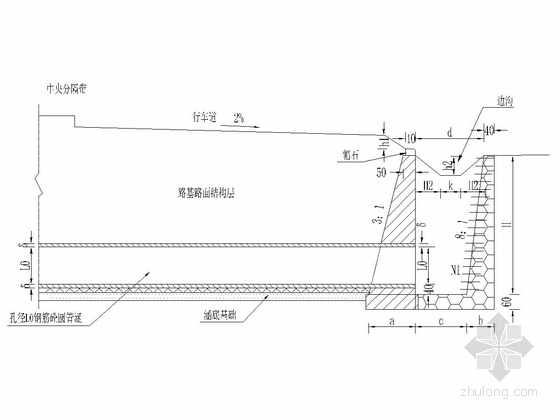 [湖北]省道圆管涵工程设计通用图（含八字墙）-进水口跌井构造图