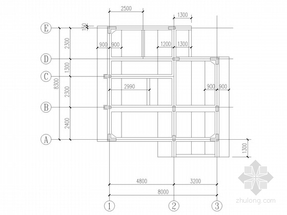 彩钢板条形基础施工图资料下载-4层框架别墅结构施工图(条形基础)