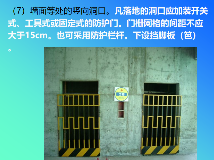 建筑施工现场高空作业安全技术与管理（169页）-墙面等处的竖向洞口