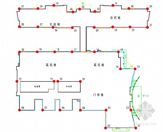 测量放线工程施工方案资料下载-[内蒙古]框剪结构医院工程测量工程施工方案(14页)