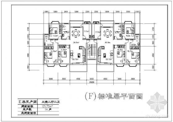 90平米户型cad平面资料下载-八种板式住宅户型平面建筑方案