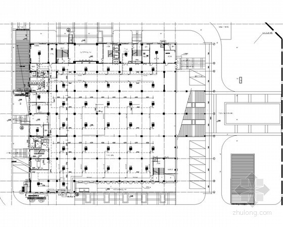 [江苏]办公楼舒适性空调及通风排烟系统设计施工图（智能感应送风）-空调平面图 