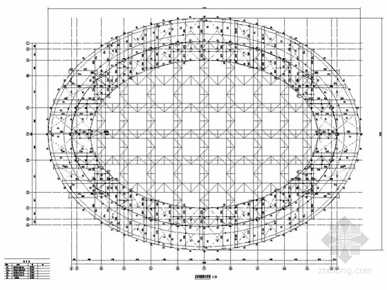 吉林市全民健身中心资料下载-全民健身中心管桁架屋面结构施工图