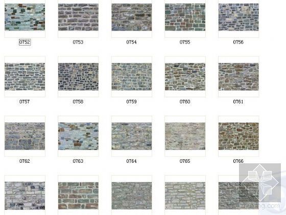 砖墙建筑外立面贴图资料下载-20种砖墙贴图