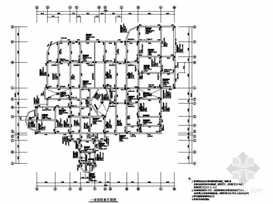 4层农房结构设计资料下载-某4层框架别墅结构设计图