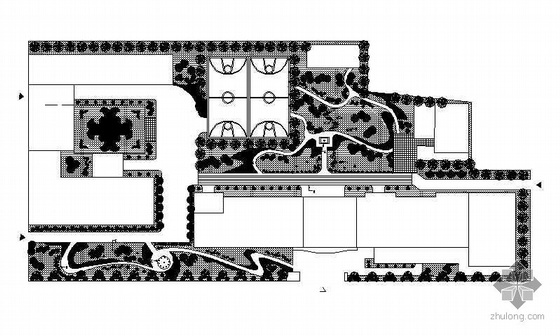 学校园林平面图资料下载-某职业技术师范学院绿化平面图