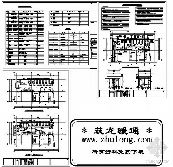 四层地下室建筑施工图资料下载-地下室换热站施工图