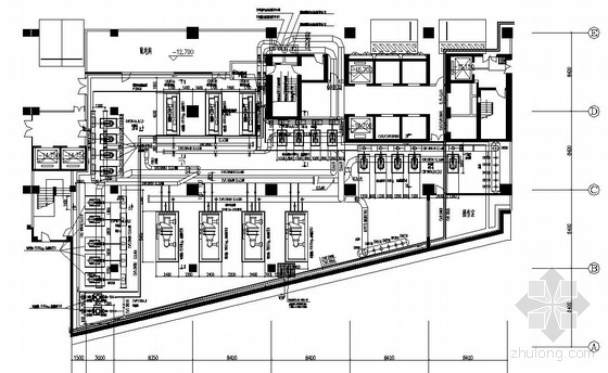上海空调机房设计图资料下载-某商场空调机房图